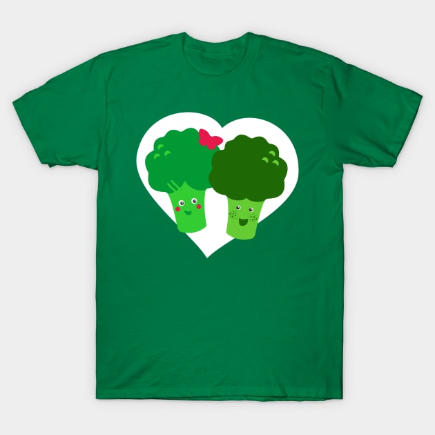 Broccoli in Love T-Shirt by XOOXOO